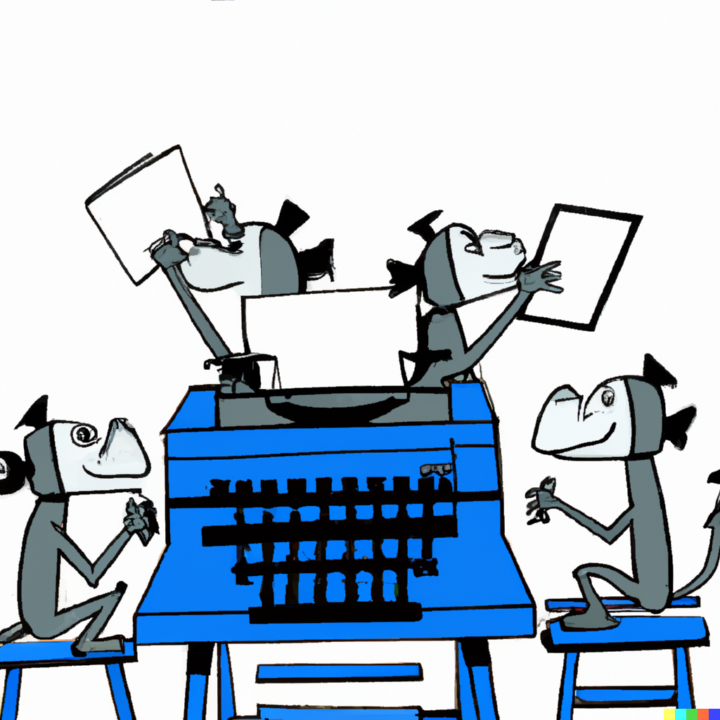 monkeys at typewriters